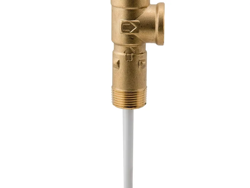 Technician replacing a temperature-pressure relief valve in Chandler, AZ 85225