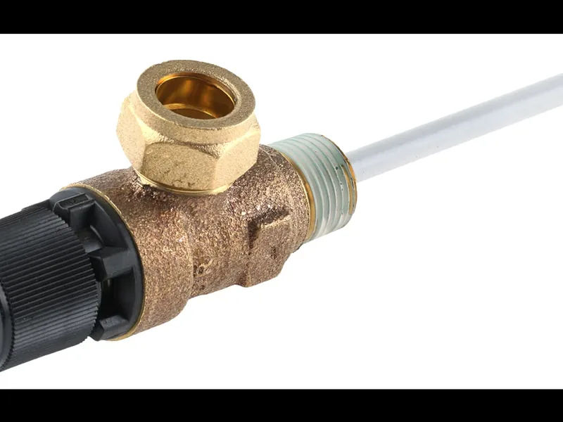 Technician replacing a temperature-pressure relief valve in Eloy, AZ 85131
