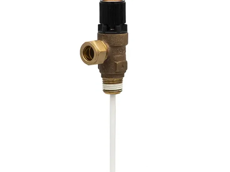 Technician replacing a temperature-pressure relief valve in Phoenix, AZ 85034